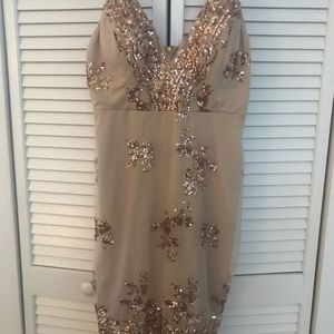 Sequin gold dress